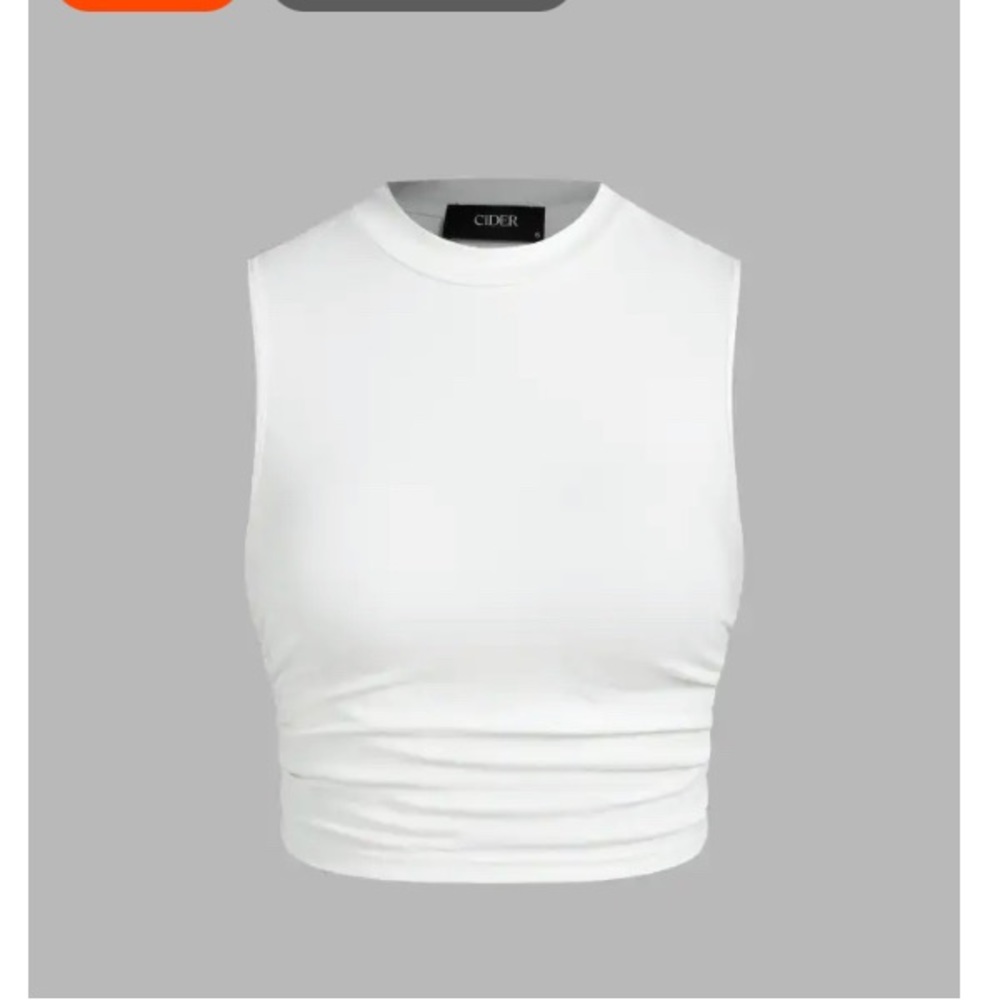 Cider sleeveless white tank